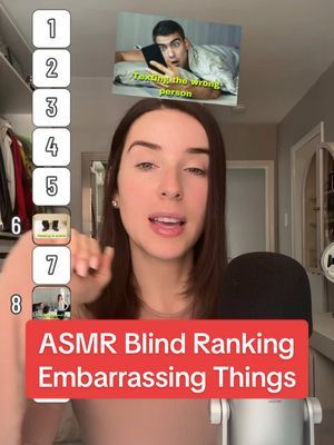 Honestly a lot of these depend on who I’m with & the specific situation.. falling in front of my friends = hilarious and not embarrassing. Falling in a professional business setting = mortifying lol do you agree?? #asmr #whispering #asmrgame #blindranking #funnyasmr #funasmr #thisorthar #relaxingvideos #asmrcommunity 