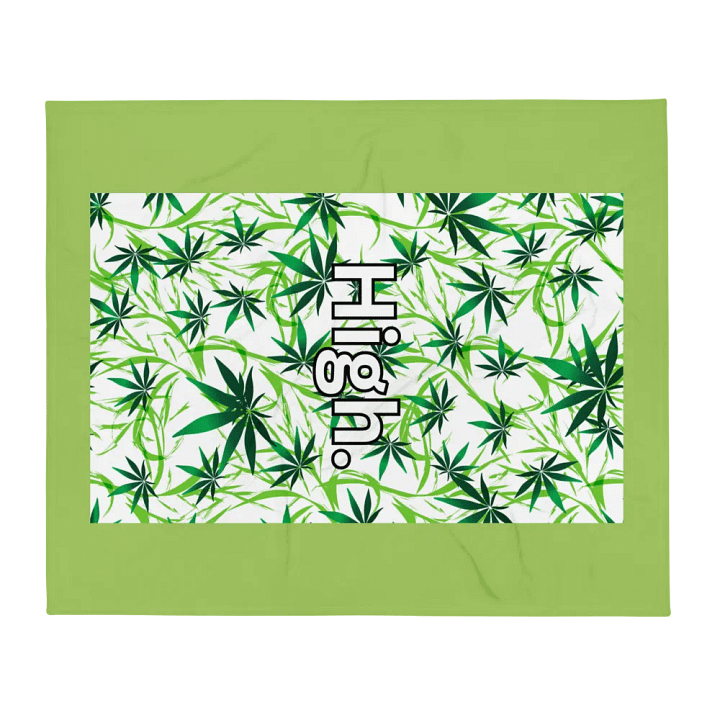 High. Cannabis Leaves Throw Blanket product image (1)