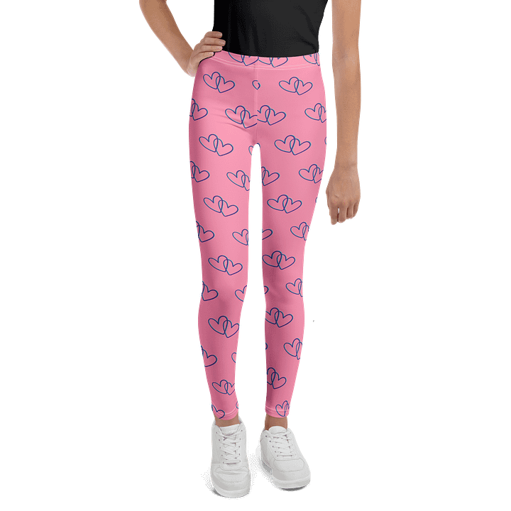Pink Heart Youth Leggings product image (1)