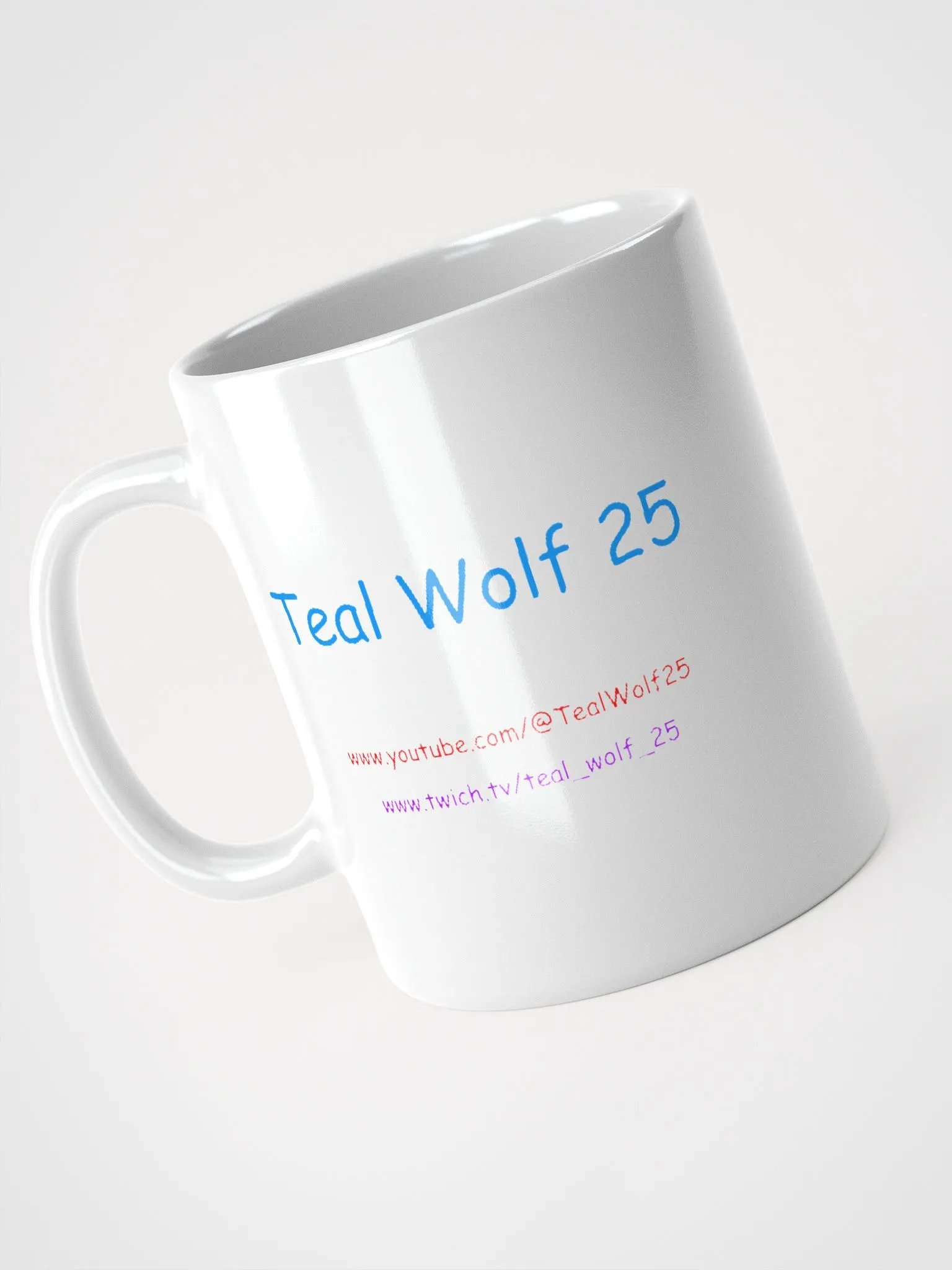 Teal Wolf White Glossy Mug product image (3)