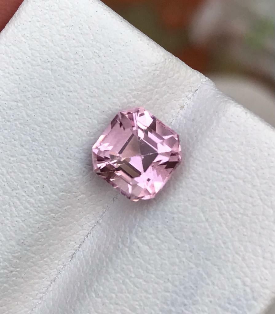 TOURMALINE FOR WOMEN’S RING LOOSE GEMSTONE ASSCHER CUT PINK COLOR, 2 CARAT product image (3)