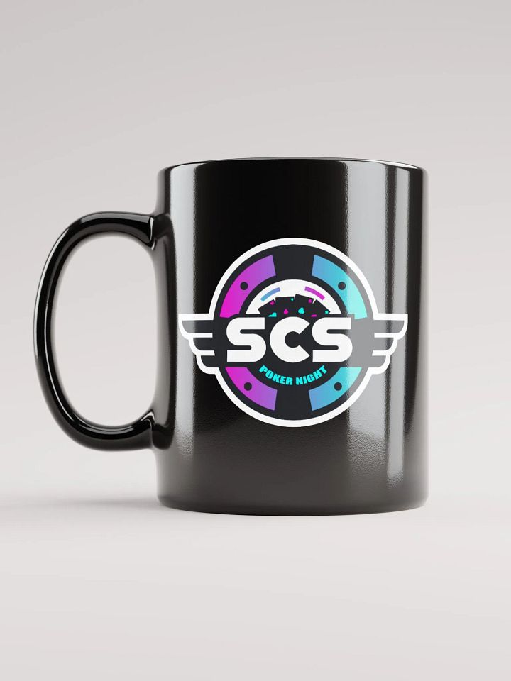 SCS POKER NIGHT GLOSSY BLACK MUG product image (1)