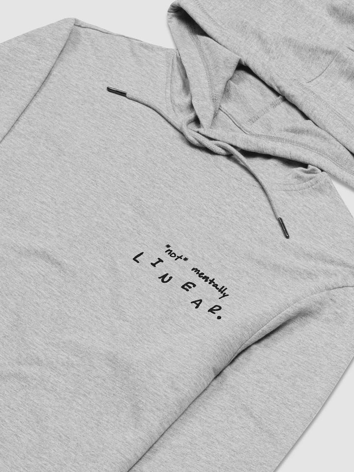 *not* mentally linear (sm. design) printed lightweight hoodie product image (1)