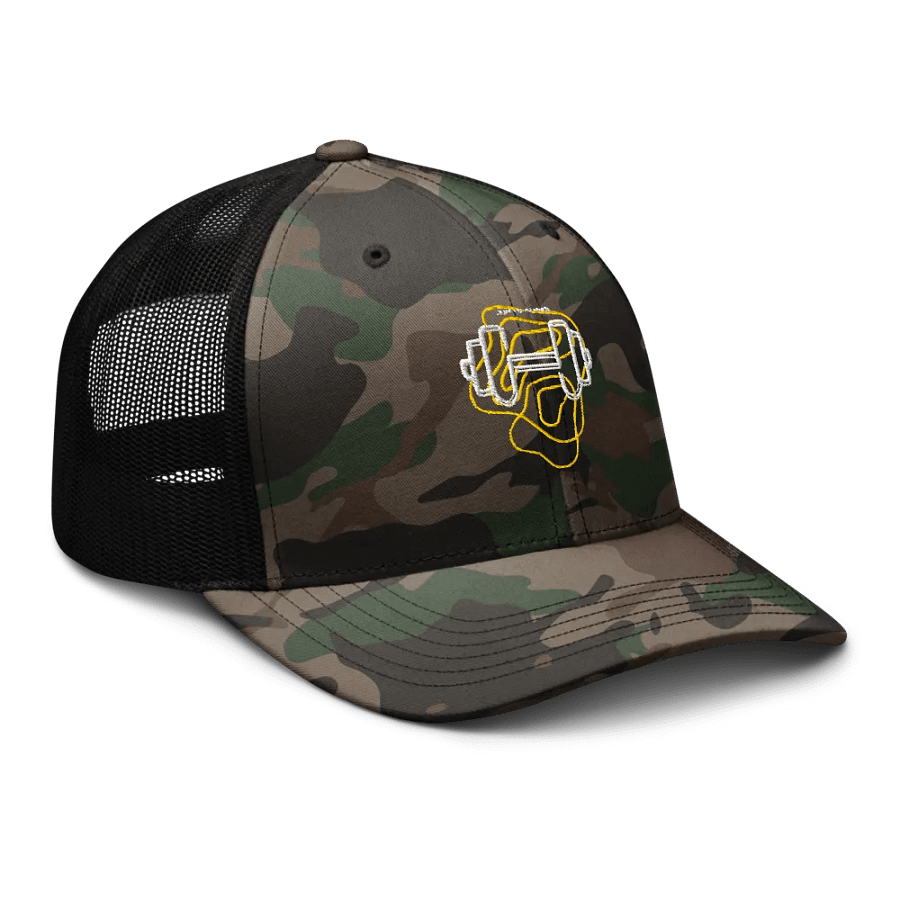 Dumbell Camo Trucker Hat product image (8)