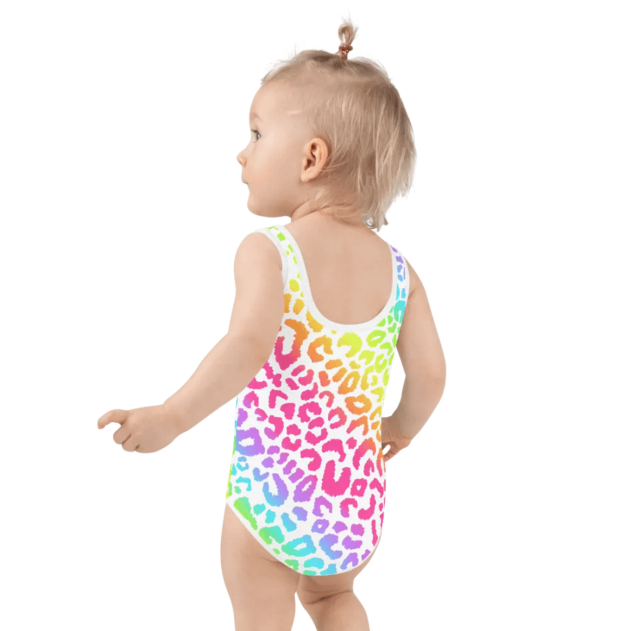 Colorful Swimsuit for Girls, White, Leopard Collection product image (4)