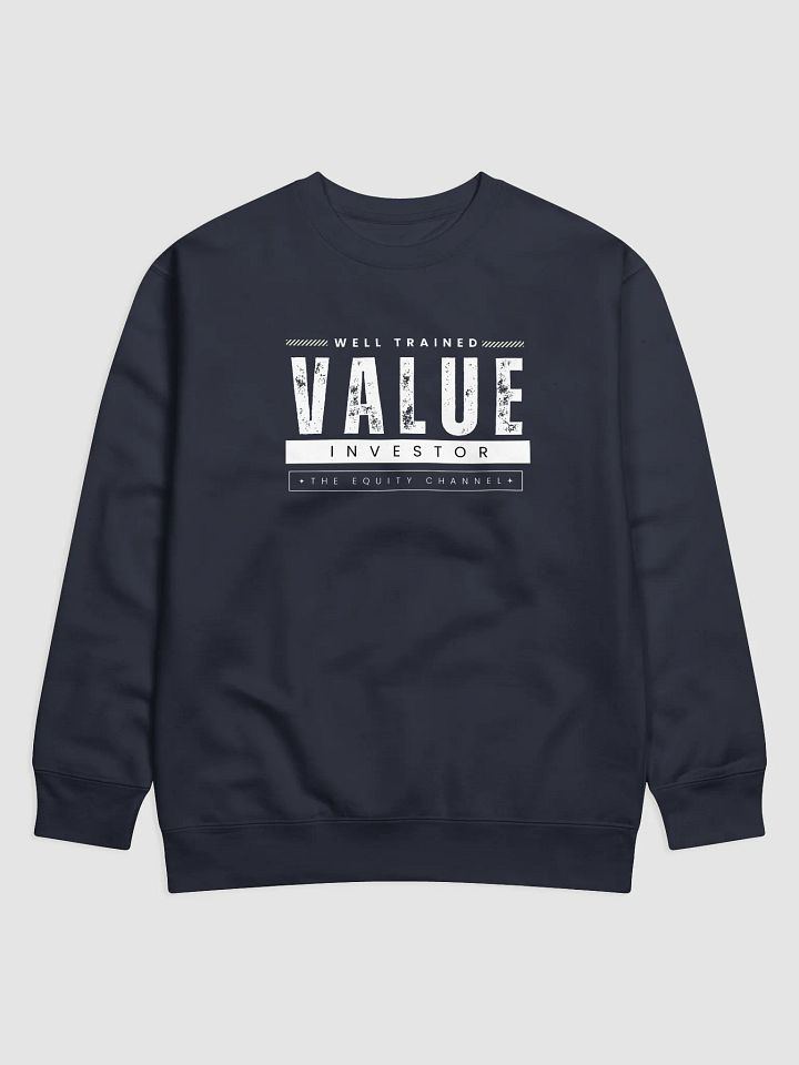 2v2 Value Investor Sweatshirt with All White Lettering product image (1)