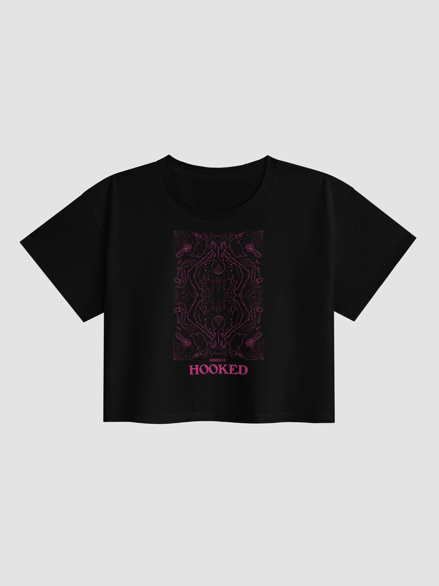 "Hooked"- Pink Graphic Cropped Tee product image (1)