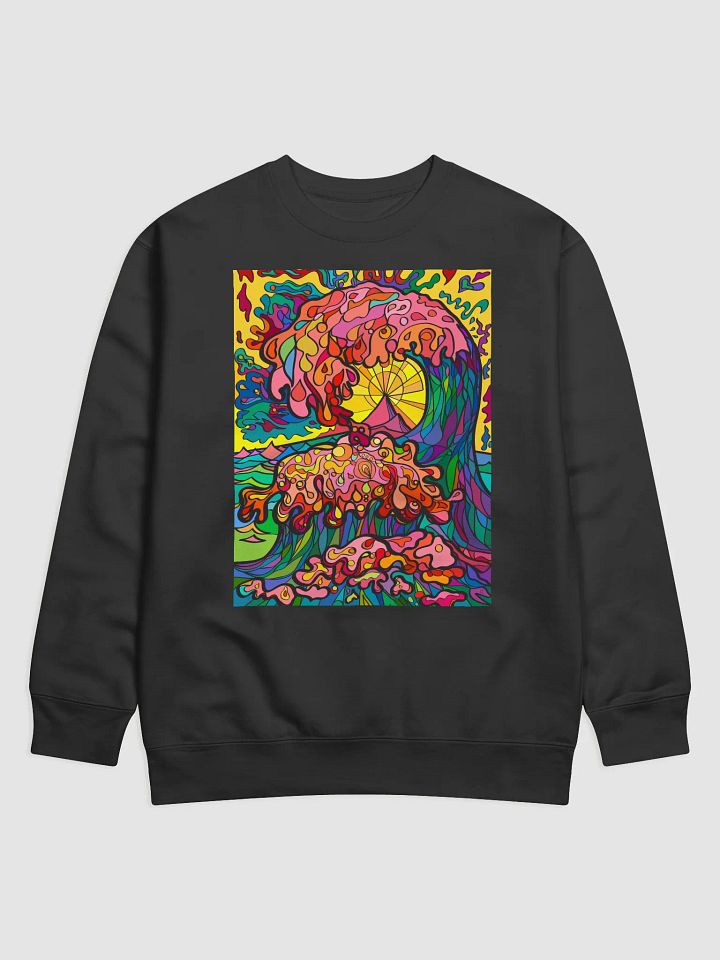 Vibrant Abstract Expression Sweatshirt - Sea Wave product image (3)