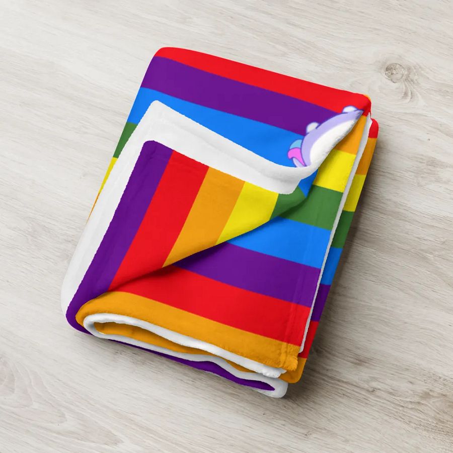 Unicorn Kitty Pride Throw Blanket product image (6)