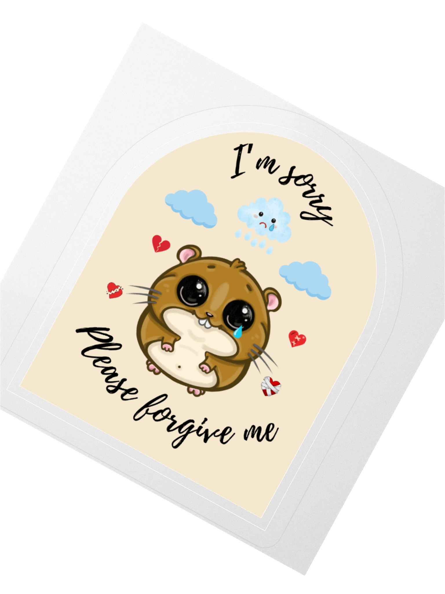 I’m Sorry – Sad Hamster Apology Sticker product image (2)