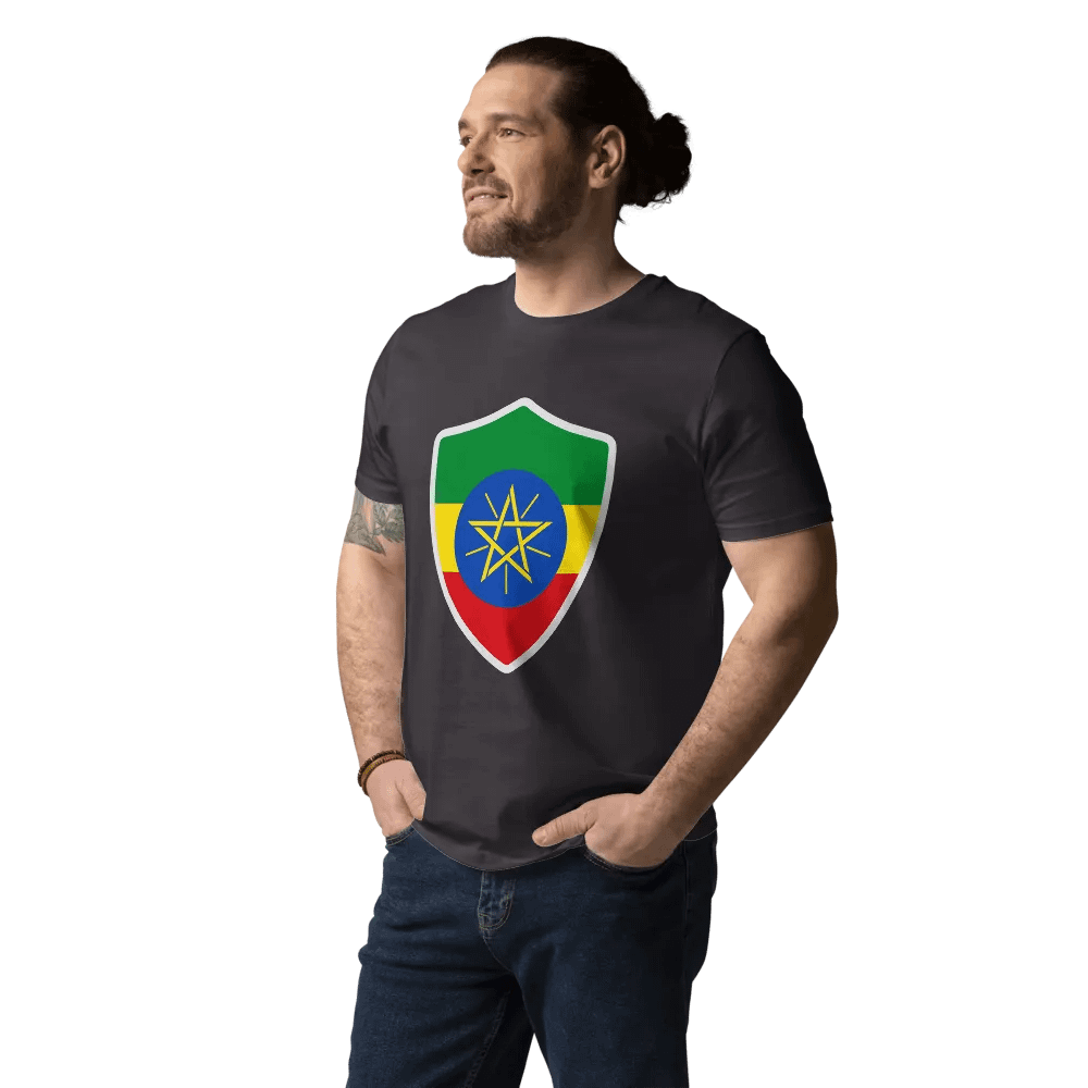 Ethiopian Pride Emblem Organic Tee product image (146)