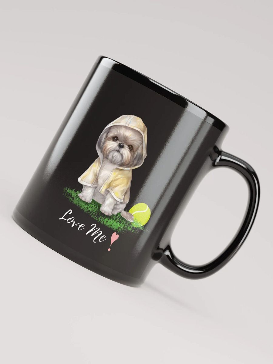 Rainy Day Pup Black Glossy Mug product image (7)