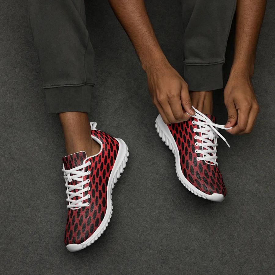 Honeycomb Red & Black Men's Athletic Shoes product image (12)