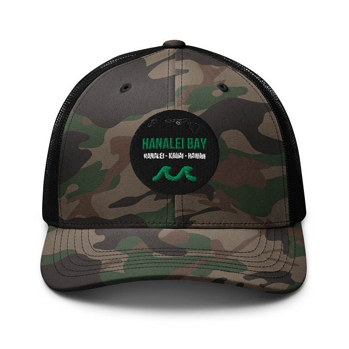 Hanalei Bay, Kauai - Green Logo with Camo product image (1)