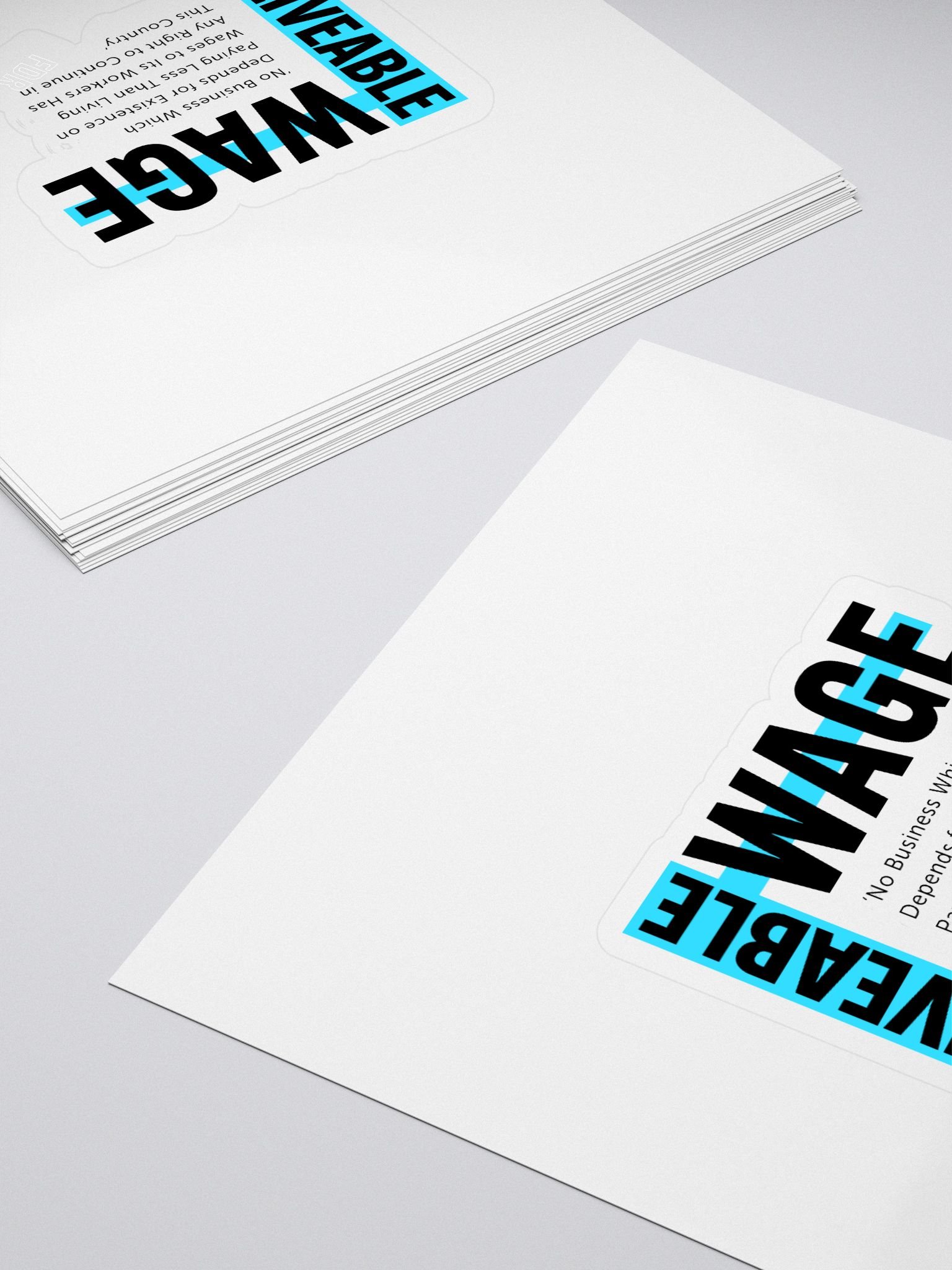 LIVEABLE WAGE Logo Kiss Cut Stickers product image (4)