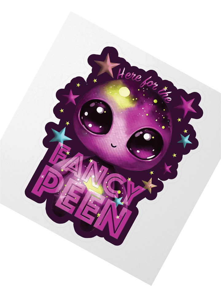 Fancy Alien Sticker (Raspberry) product image (2)