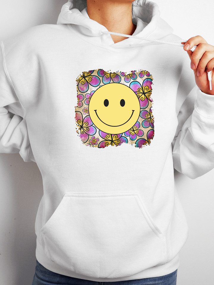Sun Yellow Smiley Face Hoodie product image (1)