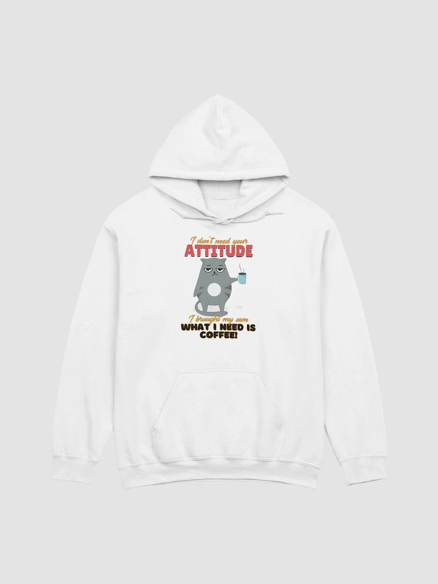 Cat with ATTITUDE... needs coffee! - HOODIE product image (37)