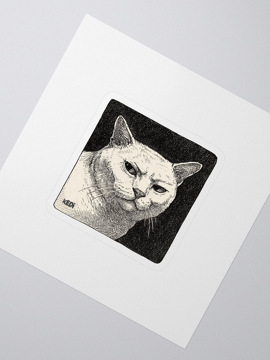 Cat Art Kiss Cut Stickers product image (1)