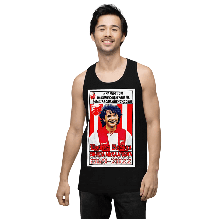 Siniša Mihajlović (FK Crvena Zvezda) #5 Cotton Heritage Men's Premium Tank Top product image (2)