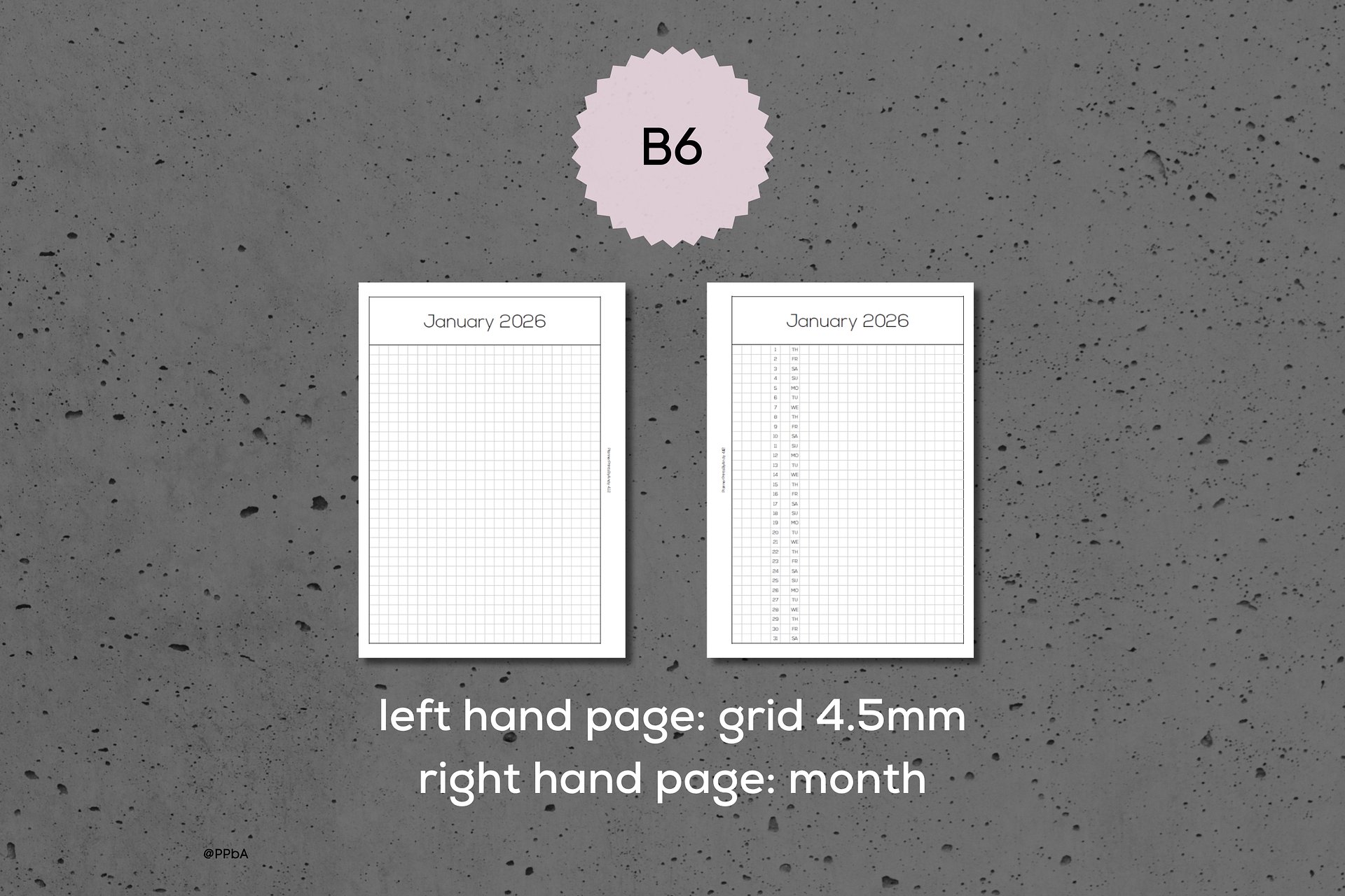 months with note pages - B6 - 2026 (4.12) product image (4)