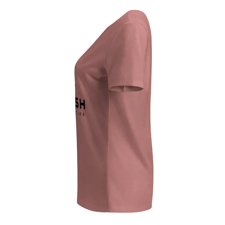 Plush Women's Relaxed V-Neck T-Shirt - White/Pink product image (2)