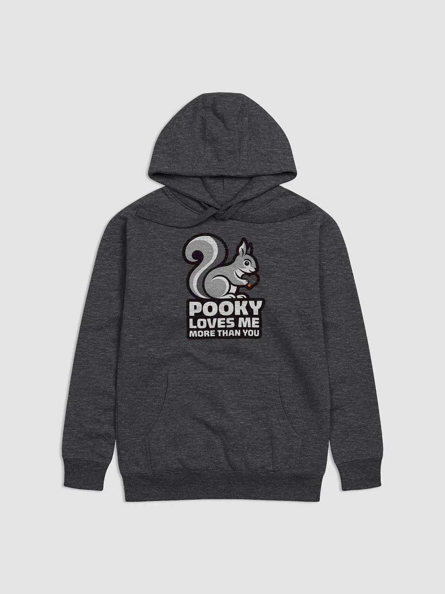 Super Soft and Comfy Hoodie: Pooky Loves Me More Than You, Grey with Stripe product image (1)