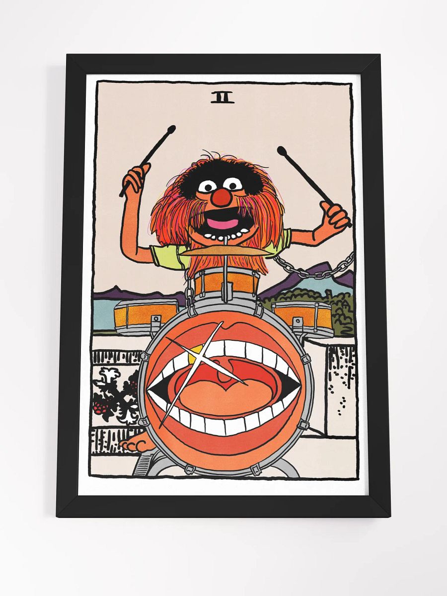 Animal Two of Wands Tarot Card Framed Print product image (4)