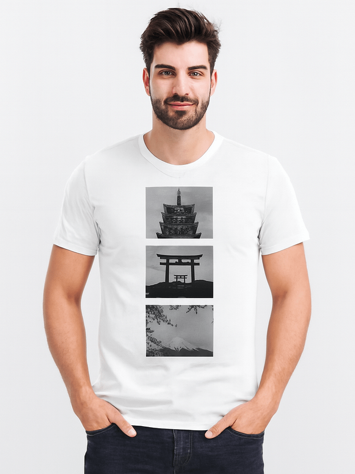 Japanese Monochrome Collage T-Shirt product image (1)