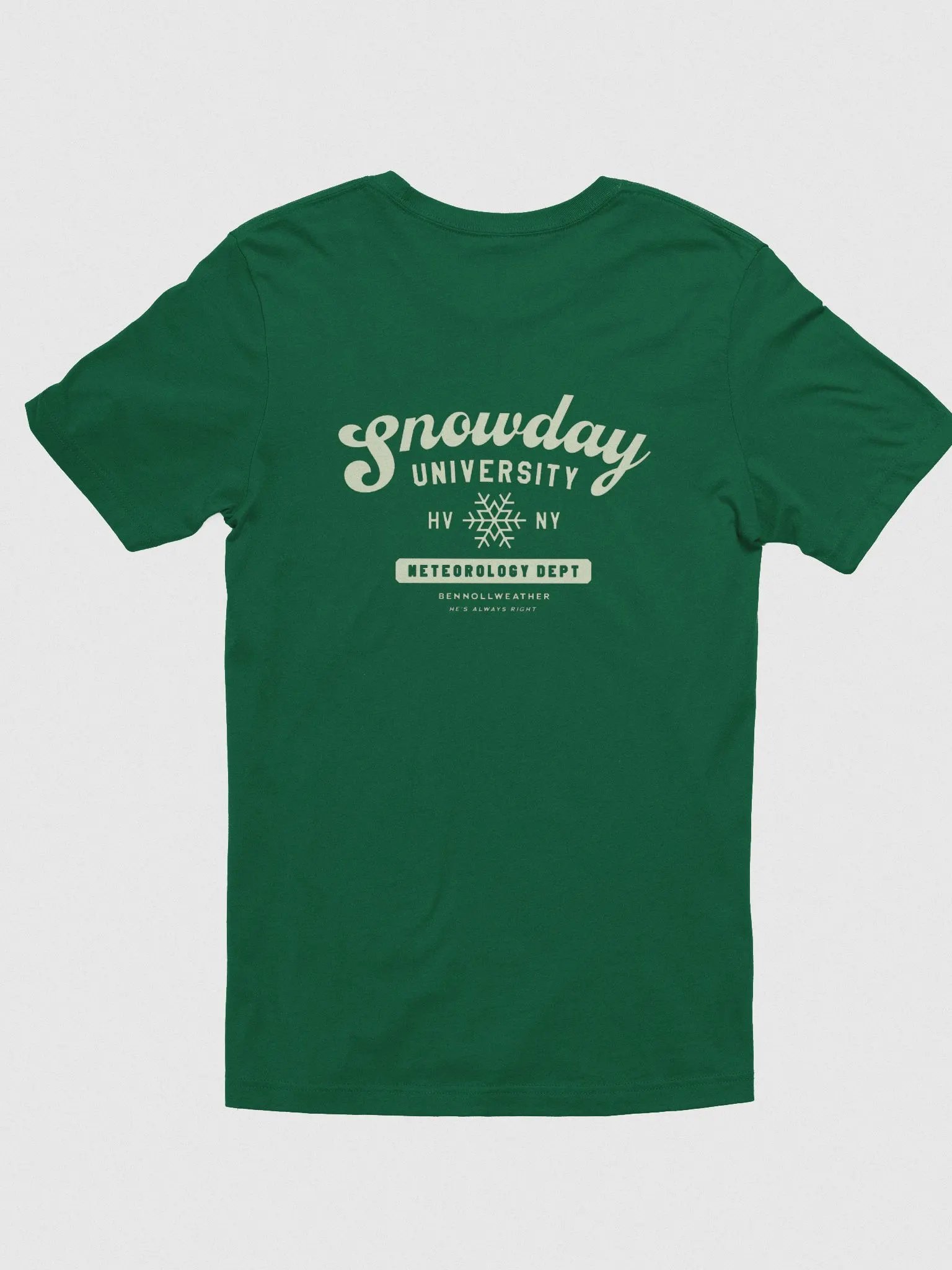 Snowday University t-shirt - green product image (2)