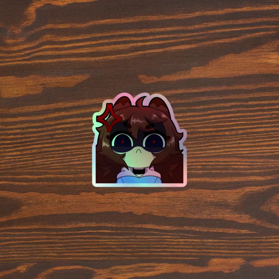 Wolfy Angy Holo Sticker product image (3)