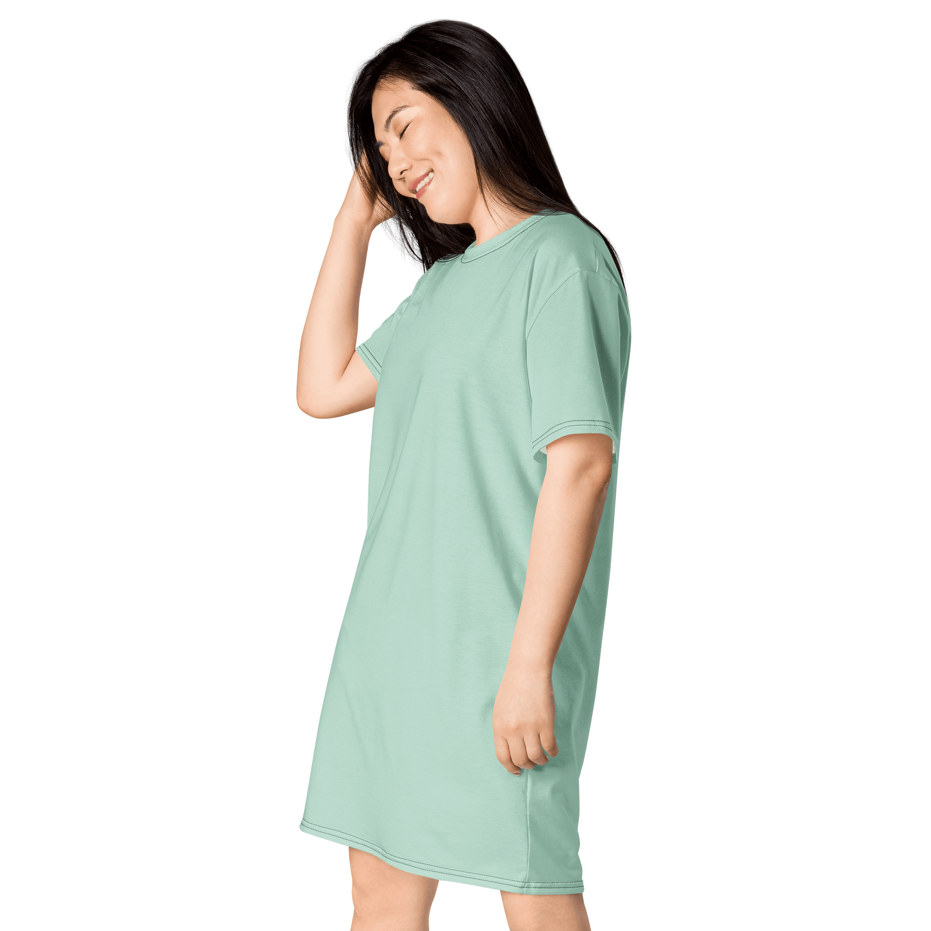 Oversized T-Shirt Dress - Serene Aero Blue, Sizes 2XS-6XL product image (3)
