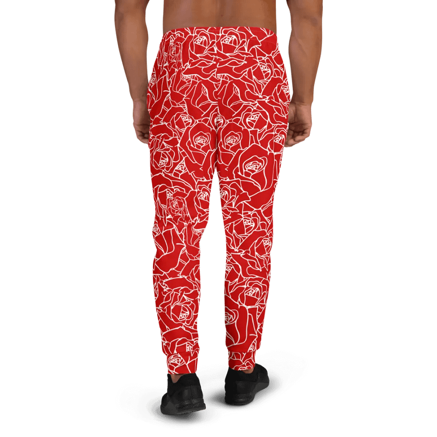 Loads of Roses · red-white joggers product image (2)