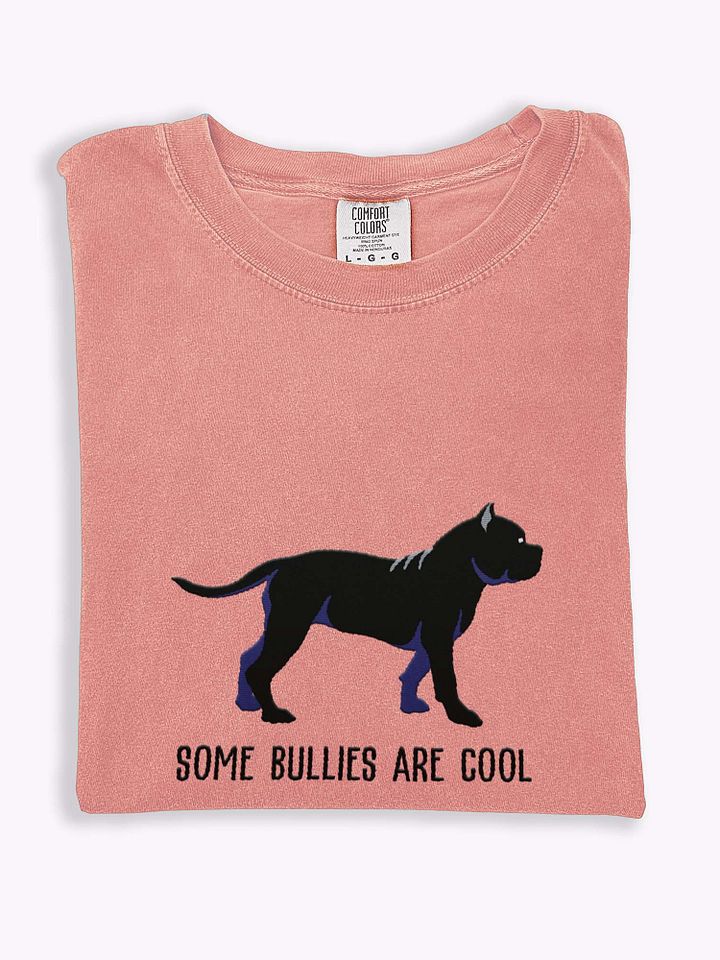 Some Bullies Are Cool T-Shirt(Embroidered) of an American Bully(Black) product image (1)
