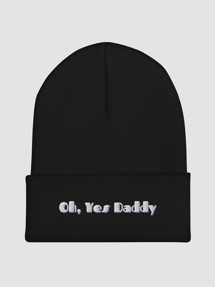 'Oh, Yes Daddy' Embroidered Cuffed Beanie product image (1)