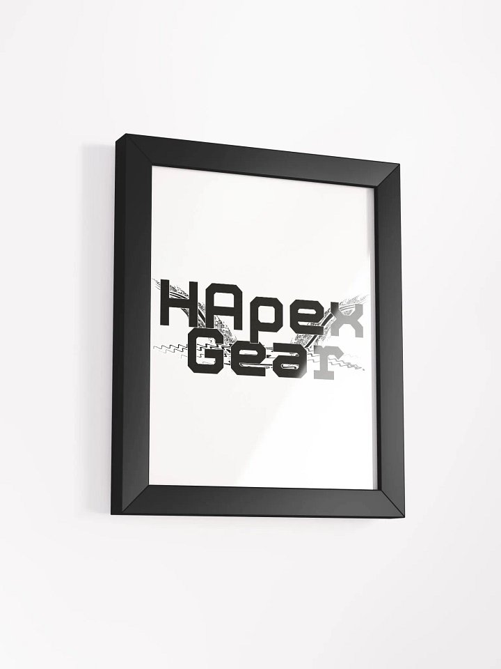 Framed - High-Quality Matte Poster - Black HApex Gear Black Logo product image (2)