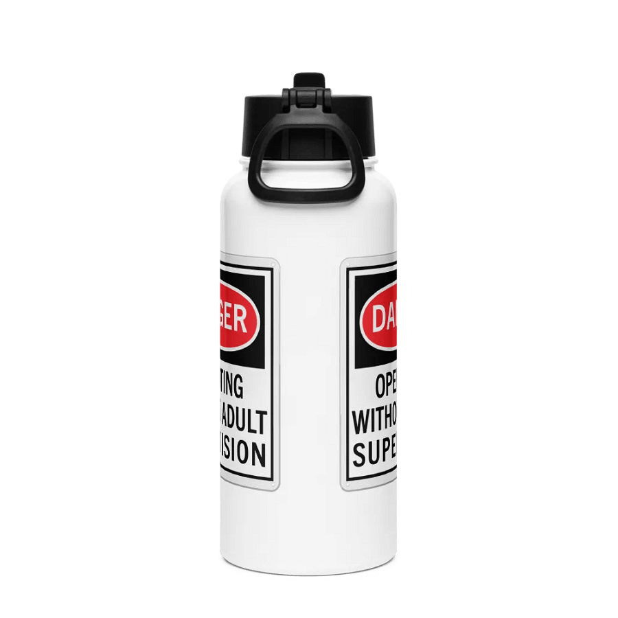 Adult Supervision Stainless Steel Water Bottle product image (2)