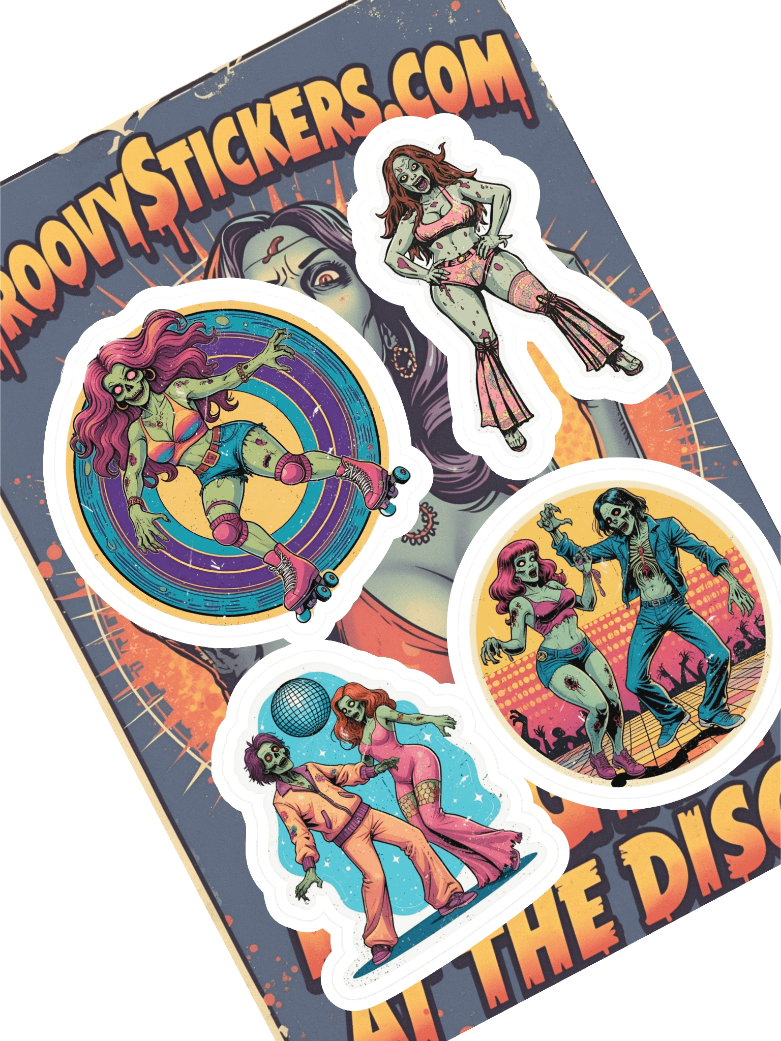 Zombie Disco Fever Sticker Sheet product image (1)