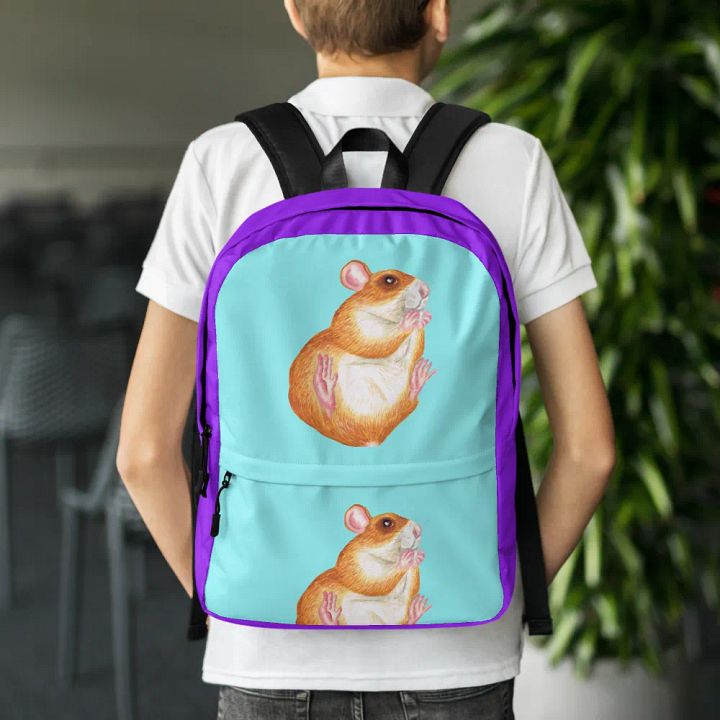 Rat eating treat backpack product image (2)