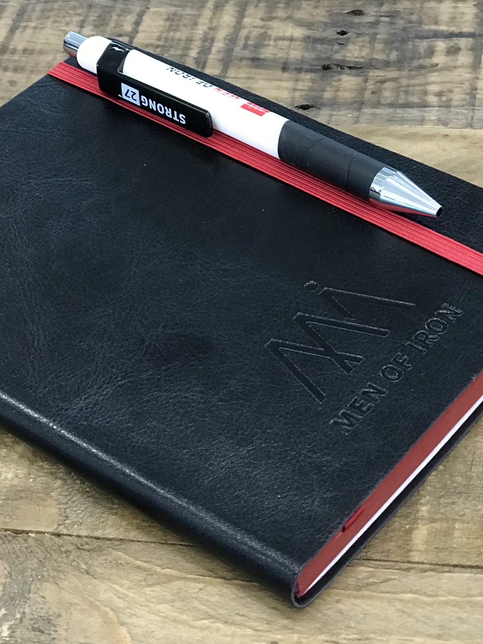 Men of Iron Journal – Premium Leeman Black Faux Leather Notebook product image (2)