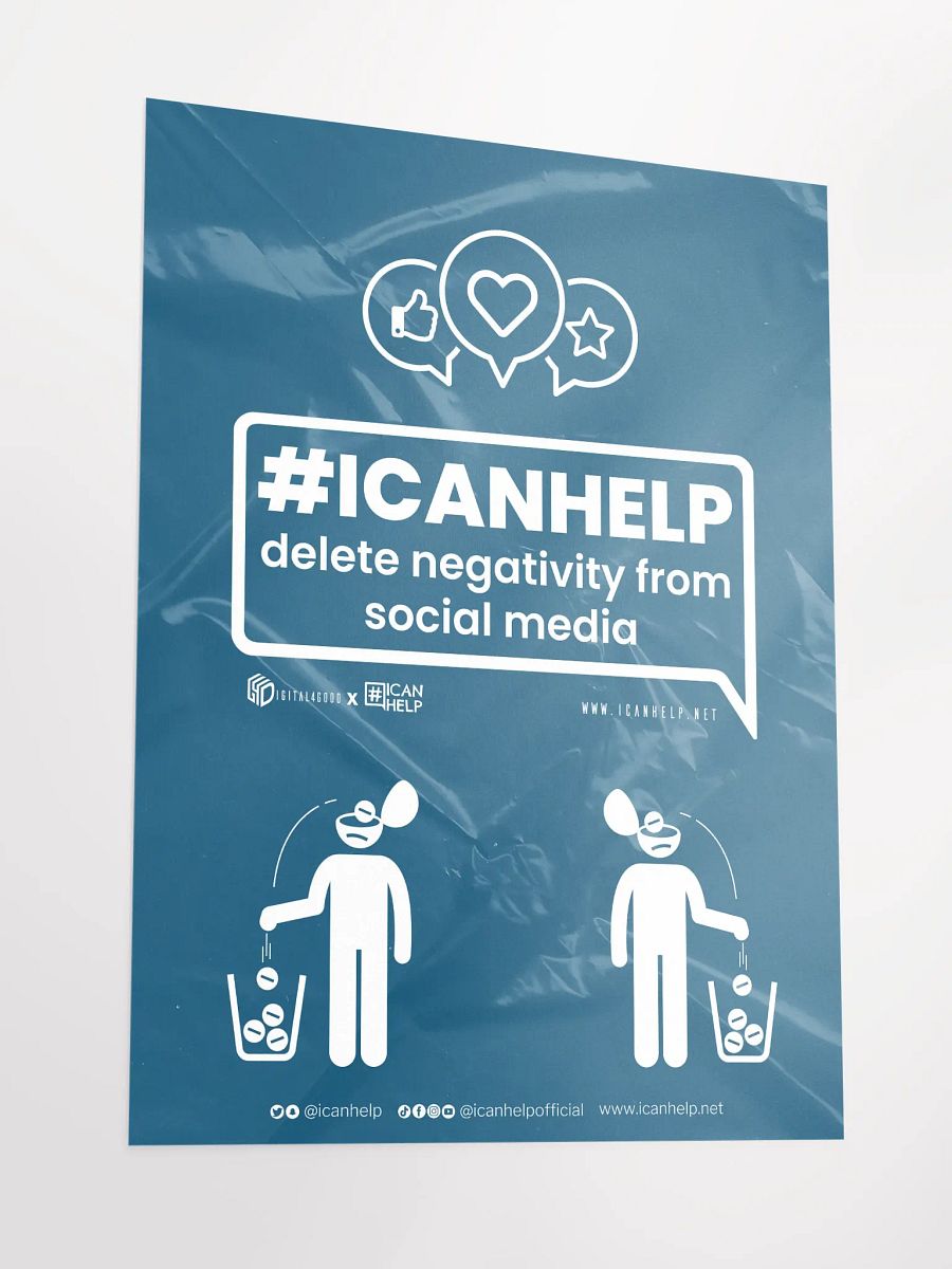 #ICANHELP Delete Negativity From Social Media Poster product image (3)