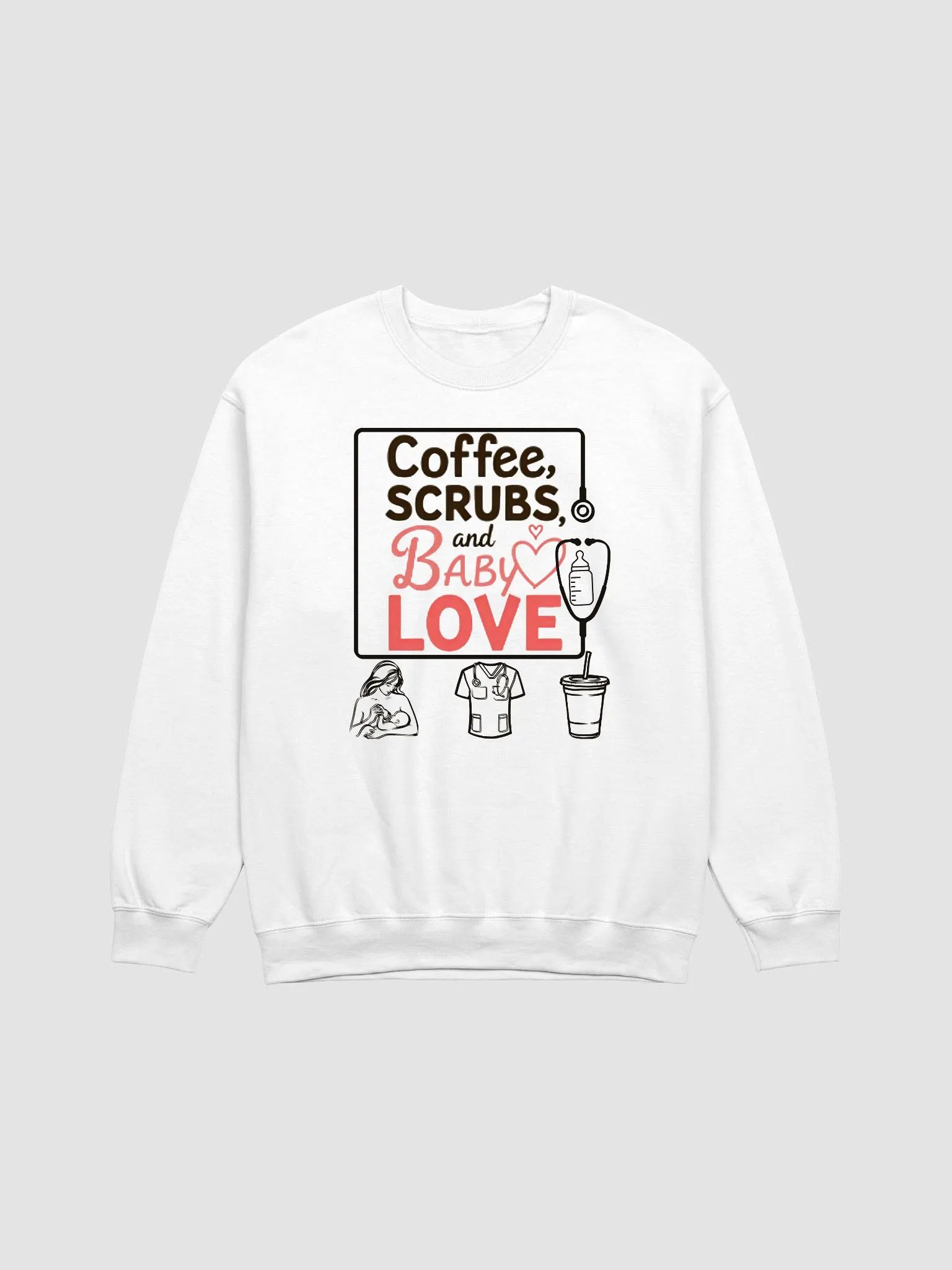 Coffee, Scrubs, and Baby Love Crewneck Sweatshirt product image (5)