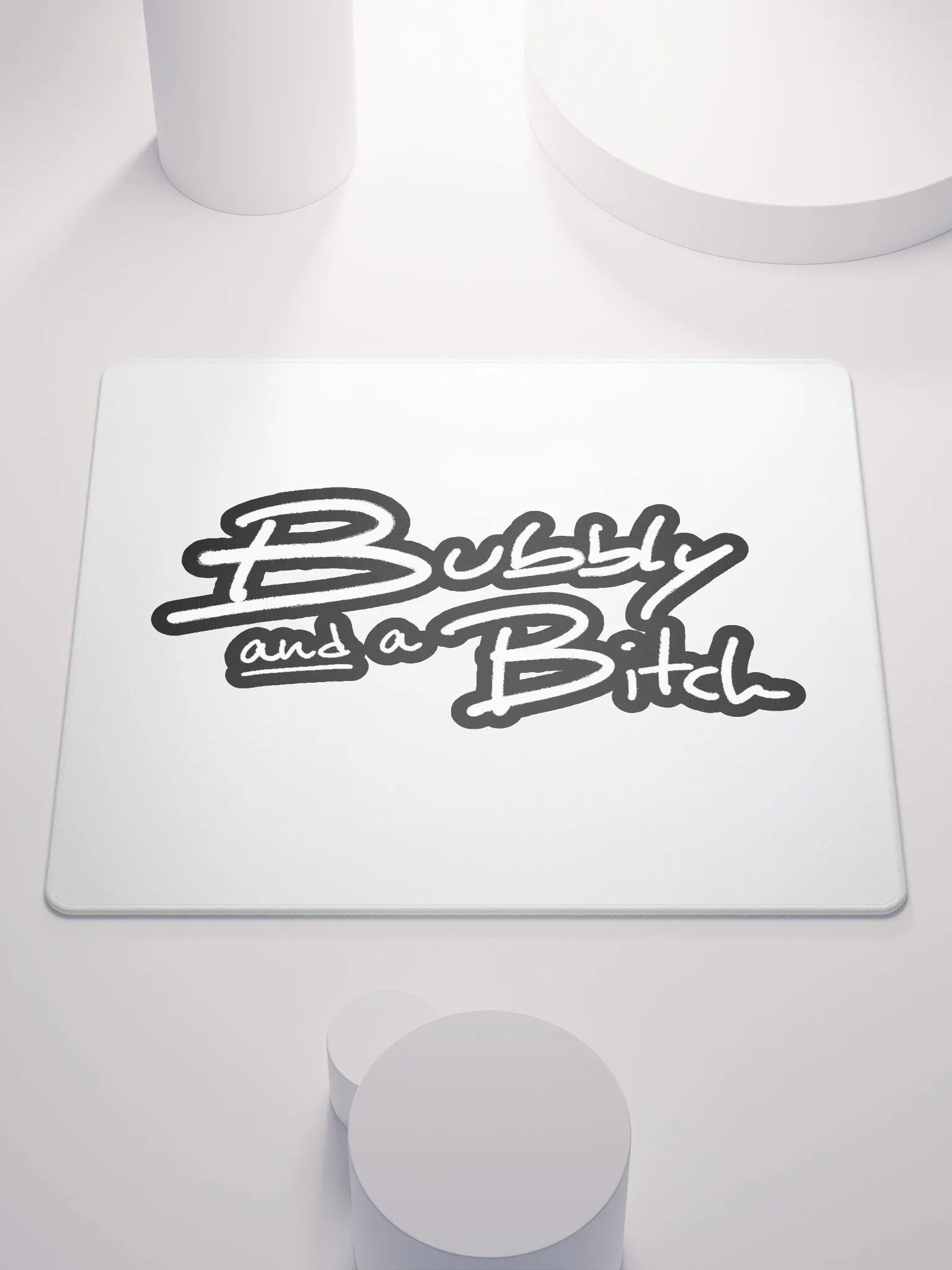 Bubbly and a B*tch (lined design) mouse pad product image (1)