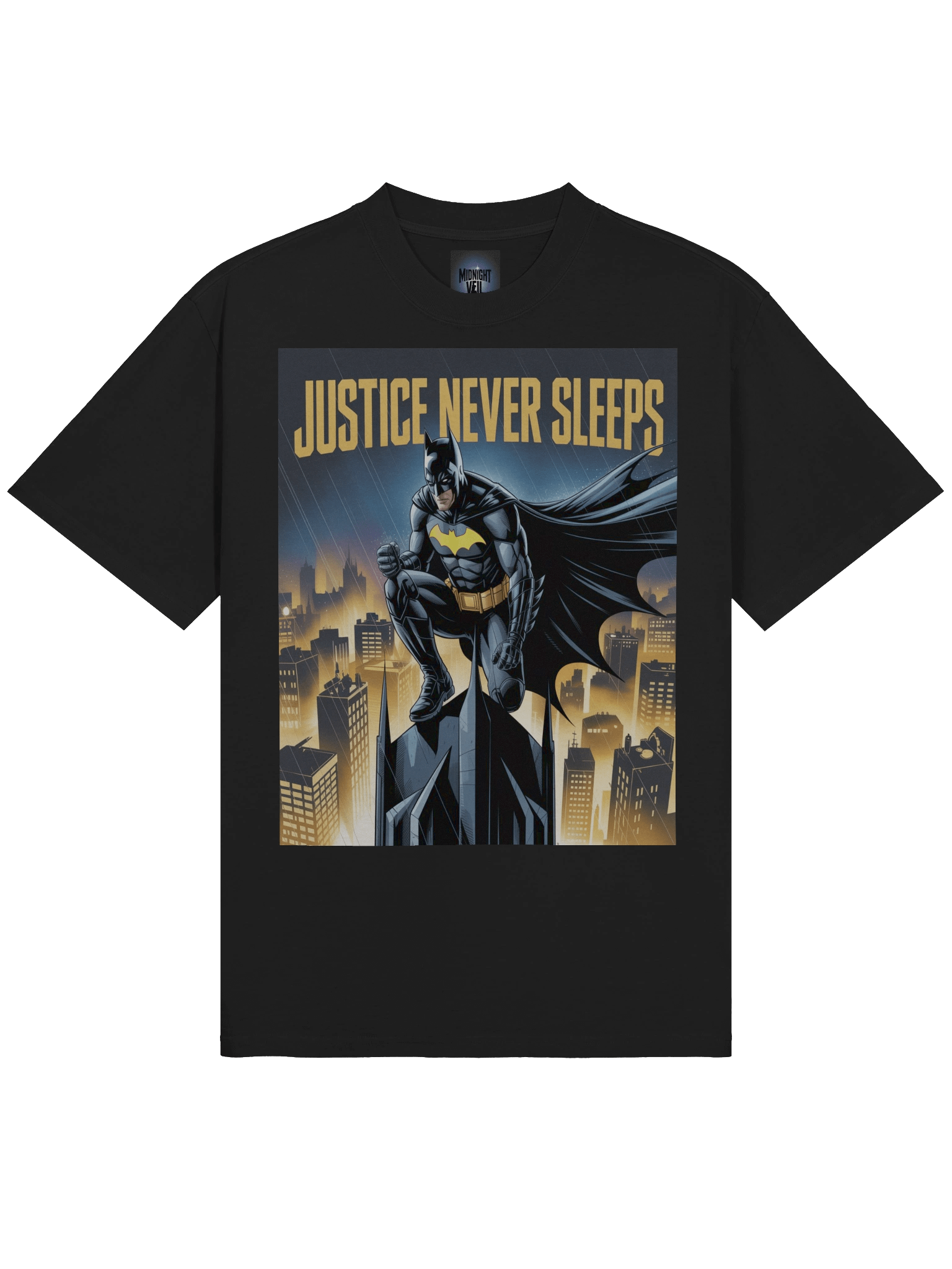 Justice Never Sleeps - Batman Eternal Vigil Oversized Faded T-Shirt product image (5)