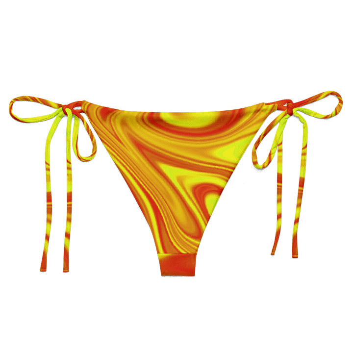 String Bikini Bottom - Yellow and Red Digital Fluid Art product image (2)
