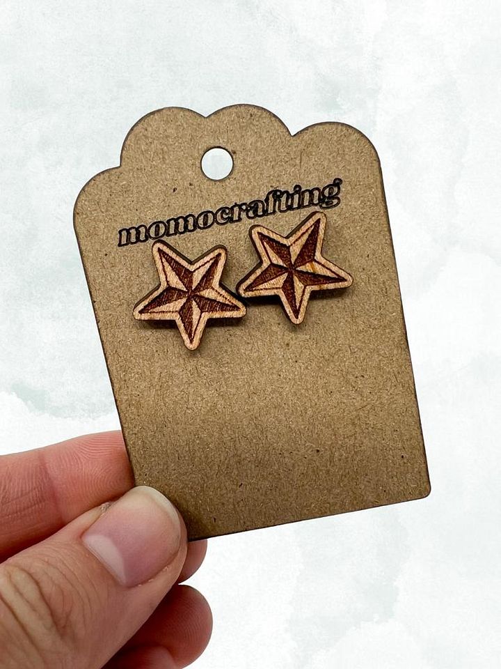 Tattoo Inspired Nautical Star Stud Earrings product image (1)