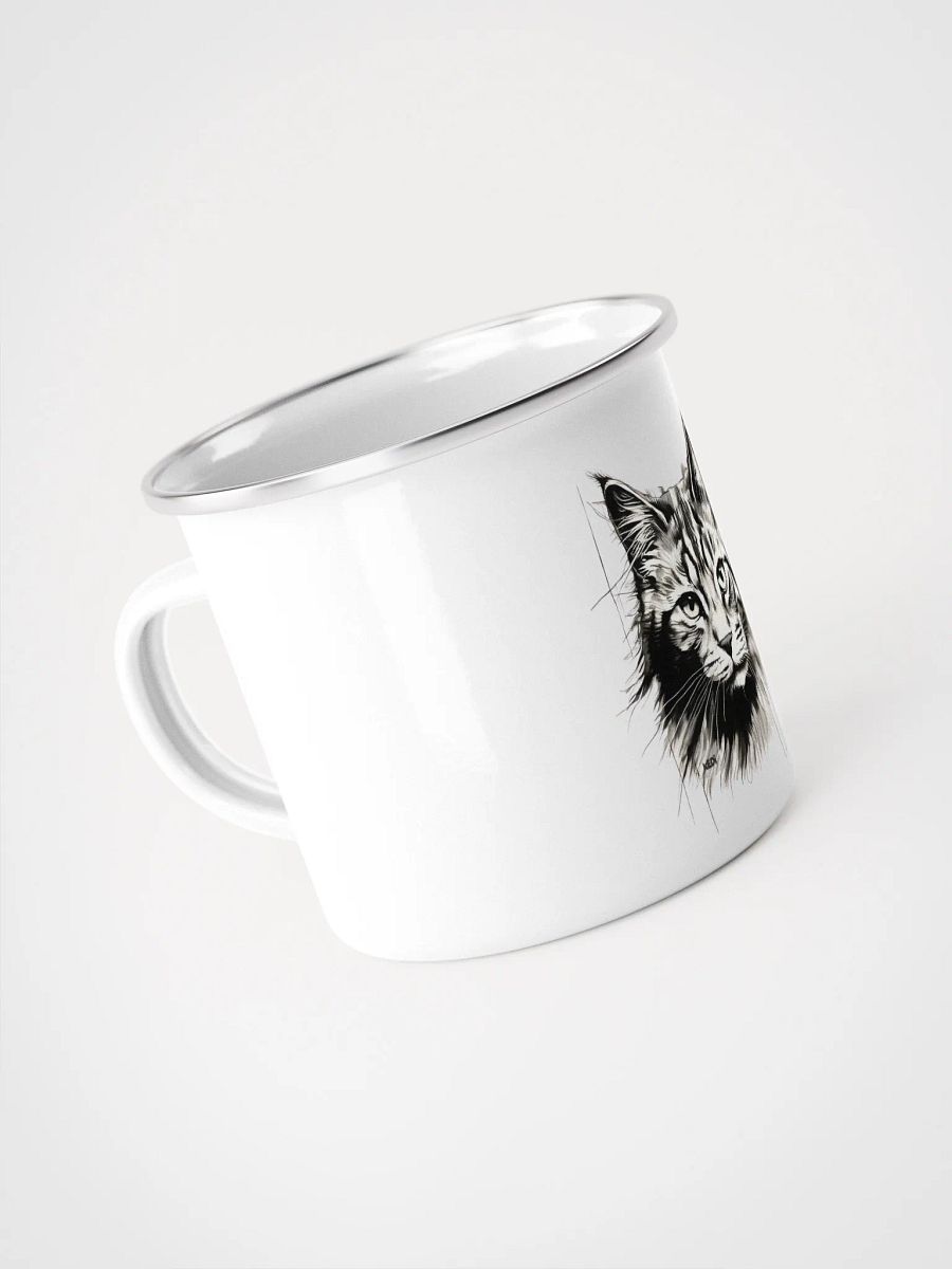Whiskered Wanderlust Enamel Mug product image (2)