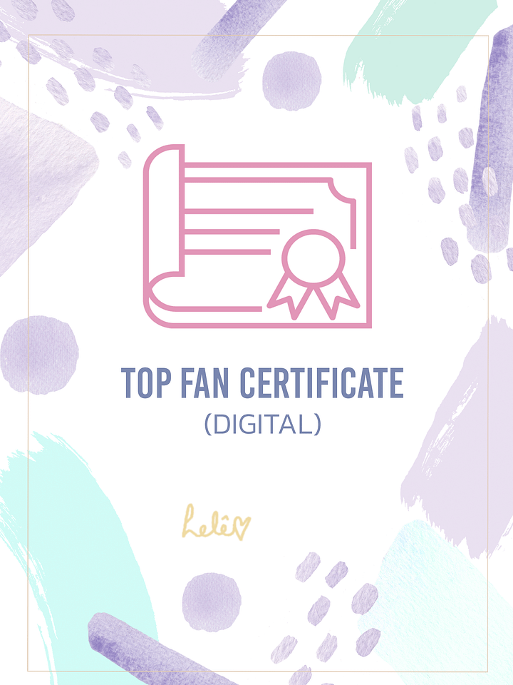 Top Fan Certificate - Help me record a song product image (2)