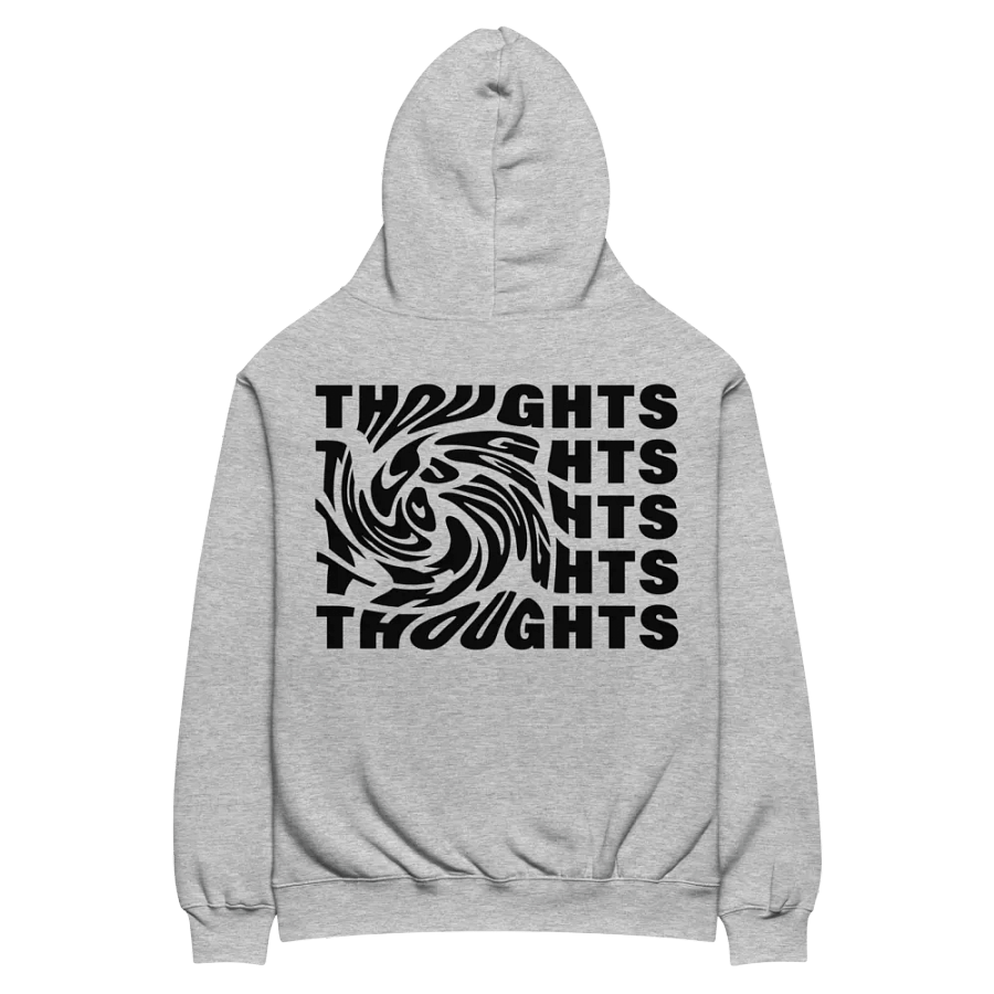 Thoughts Oversized Hoodie Back Graphic Black Text product image (4)