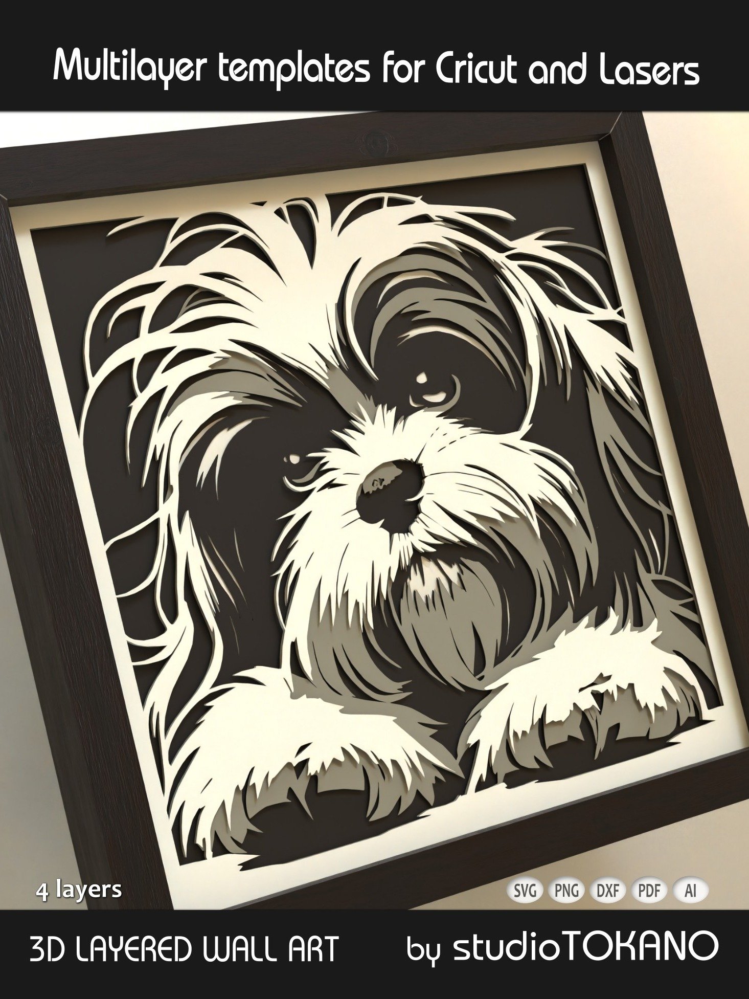 Cute Dog 3D Cricut Project product image (3)